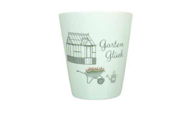 Krasilnikoff Kaffeebecher Sprüche Tasse Mug Cup Garten Glück