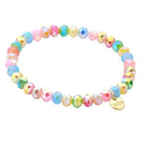 Biba Armband Summer Mix Crystal Perlen 6mm Ø Anhänger Gold
