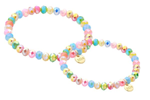 Biba Armband Summer Mix Crystal Perlen 6mm Ø Anhänger Gold