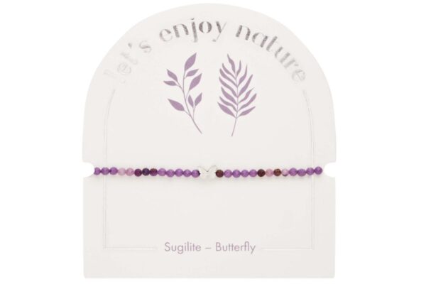 Armband H.C.A. let`s enjoy Nature Perlen Facettiert Lila Flieder
