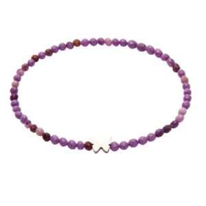 Armband H.C.A. let`s enjoy Nature Perlen Facettiert Lila Flieder