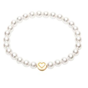 Armband H.C.A. Joyful Spirit Pearl Perlen Weiß Goldenes Herzchen