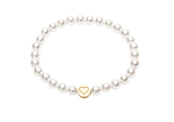 Armband H.C.A. Joyful Spirit Pearl Perlen Weiß Goldenes Herzchen