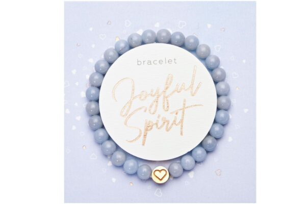 Armband H.C.A. Joyful Spirit Angelit Edelsteine Blau Rosevergoldetes Herzchen