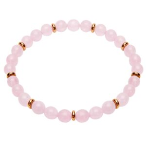 Armband H.C.A. Joyful Spirit Rosenquarz Edelsteine Rosevergoldete Elemente