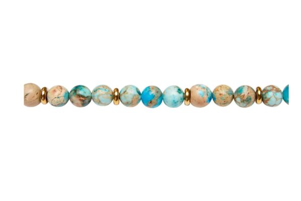 Armband H.C.A. Joyful Spirit Aqua Terra Jaspis Edelsteine Vergoldete Elemente