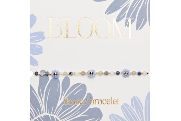 Armband H.C.A. Bloom Edelsteine mit Miyuki-Perlen Blau & Gold Elemente