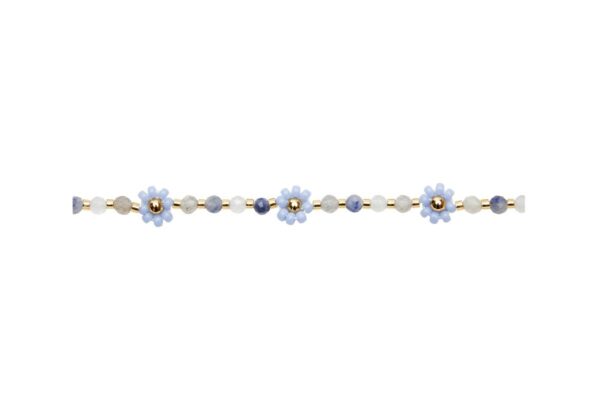 Armband H.C.A. Bloom Edelsteine mit Miyuki-Perlen Blau & Gold Elemente