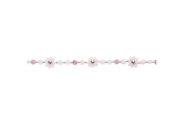 Armband H.C.A. Bloom Pink Edelsteine mit Miyuki-Perlen Rose & Silber Elemente
