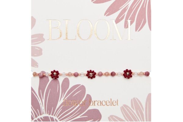 Armband H.C.A. Bloom Bordeaux Edelsteine mit Miyuki-Perlen & Rotgold Elemente
