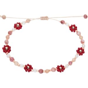 Armband H.C.A. Bloom Bordeaux Edelsteine mit Miyuki-Perlen & Rotgold Elemente