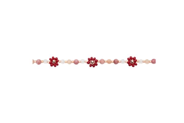 Armband H.C.A. Bloom Bordeaux Edelsteine mit Miyuki-Perlen & Rotgold Elemente