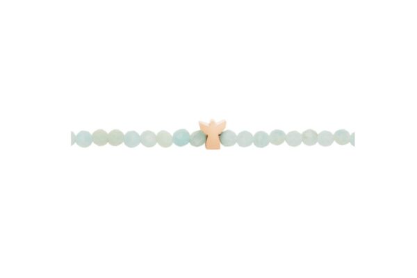 Armband H.C.A. let`s enjoy Nature Feldspat Perlen Mint Facettiert & Angel Rosevergoldet