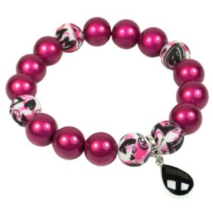 Impala Damen Armband Wonder Weinrot Polymer Perlen 12mm Ø & Anhänger