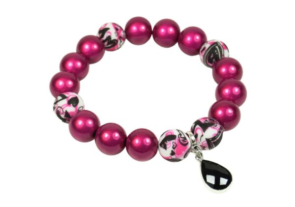 Impala Damen Armband Wonder Weinrot Polymer Perlen 12mm Ø & Anhänger