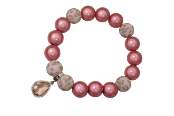 Impala Damen Armband Wonder Apricot Polymer Perlen 12mm Ø & Anhänger