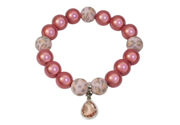 Impala Damen Armband Wonder Apricot Polymer Perlen 12mm Ø & Anhänger