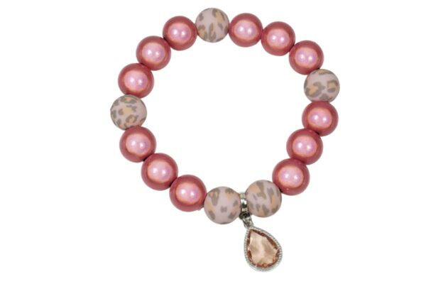 Impala Damen Armband Wonder Apricot Polymer Perlen 12mm Ø & Anhänger