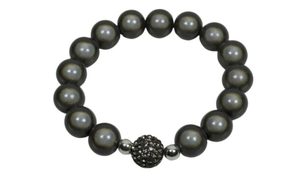 Impala Damen Armband Magica Funky Grau Polymer Perlen 12mm Ø & Glitzer Perle
