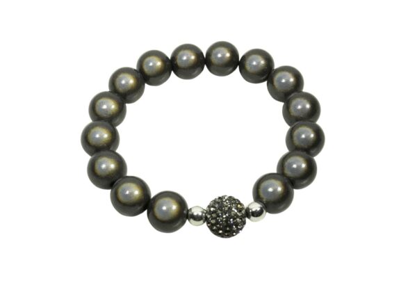 Impala Damen Armband Magica Funky Grau Polymer Perlen 12mm Ø & Glitzer Perle