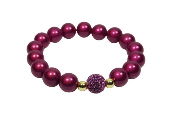 Impala Damen Armband Magica Funky Rot Polymer Perlen 12mm Ø & Glitzer Perle