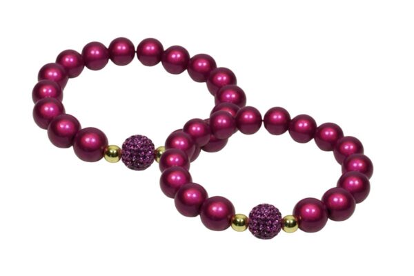 Impala Damen Armband Magica Funky Rot Polymer Perlen 12mm Ø & Glitzer Perle