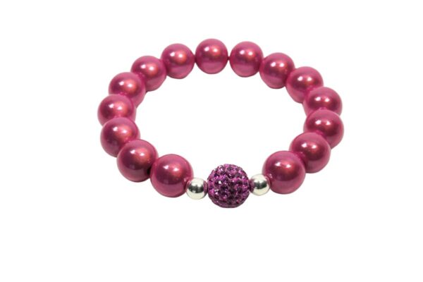 Impala Damen Armband Magica Funky Pink Polymer Perlen 12mm Ø & Glitzer Perle