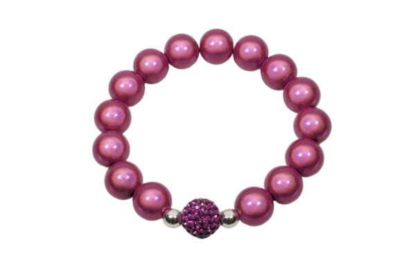 Impala Damen Armband Magica Funky Pink Polymer Perlen 12mm Ø & Glitzer Perle
