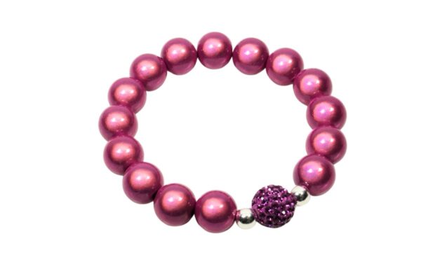 Impala Damen Armband Magica Funky Pink Polymer Perlen 12mm Ø & Glitzer Perle