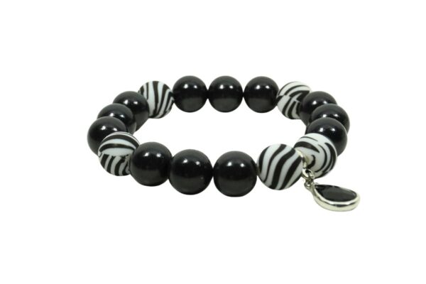 Impala Damen Armband Wonder Leo Grau Polymer Perlen 12mm Ø & Anhänger