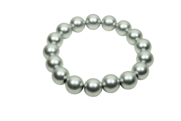 Impala Damen Armband Uni Silber Wonder Polymer Perlen 12mm Ø