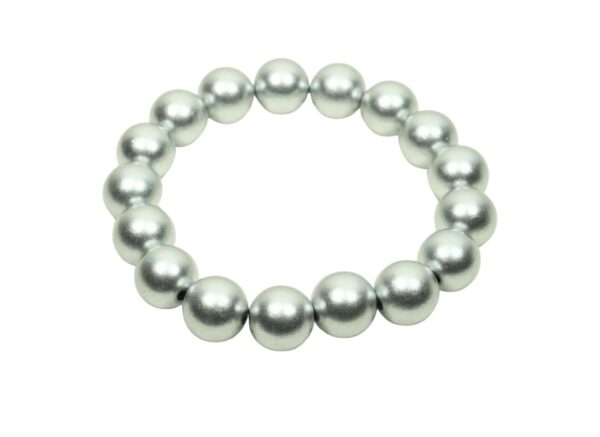 Impala Damen Armband Uni Silber Wonder Polymer Perlen 12mm Ø