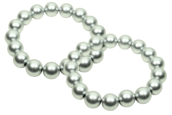 Impala Damen Armband Uni Silber Wonder Polymer Perlen 12mm Ø