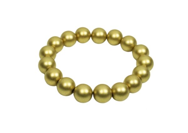 Impala Damen Armband Uni Gold Wonder Polymer Perlen 12mm Ø