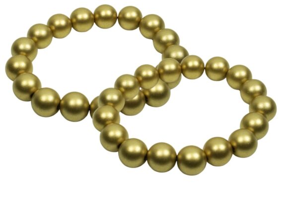Impala Damen Armband Uni Gold Wonder Polymer Perlen 12mm Ø