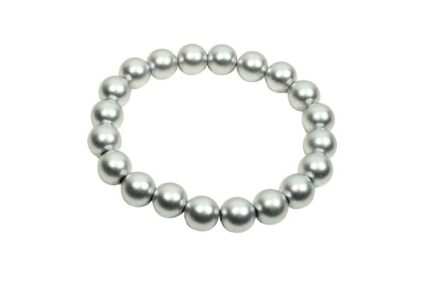 Impala Damen Armband Uni Silber Wonder Polymer Perlen 10mm Ø