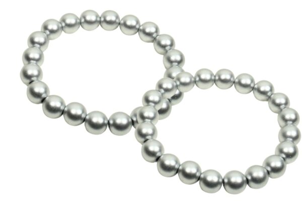 Impala Damen Armband Uni Silber Wonder Polymer Perlen 10mm Ø