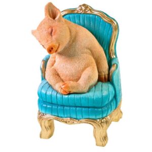 Werner Voß Dizzy Pig Schwein auf Sessel Dekofigur