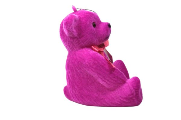 Werner Voß Teddy Deko Aufhänger Magenta Beflockt Dekofigur