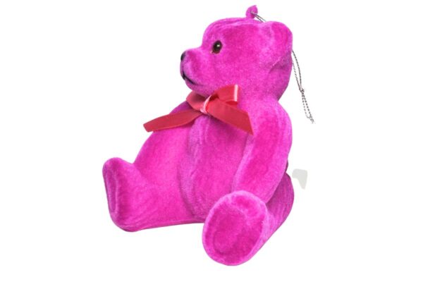 Werner Voß Teddy Deko Aufhänger Magenta Beflockt Dekofigur
