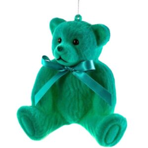 Werner Voß Teddy Deko Aufhänger Türkis Beflockt Dekofigur