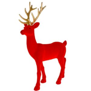 Werner Voß Hirsch Rot Goldenes Geweih Dekofigur