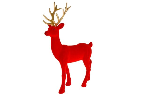 Werner Voß Hirsch Rot Goldenes Geweih Dekofigur