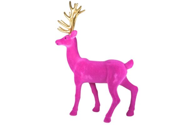 Werner Voß Hirsch Magenta Goldenes Geweih Dekofigur