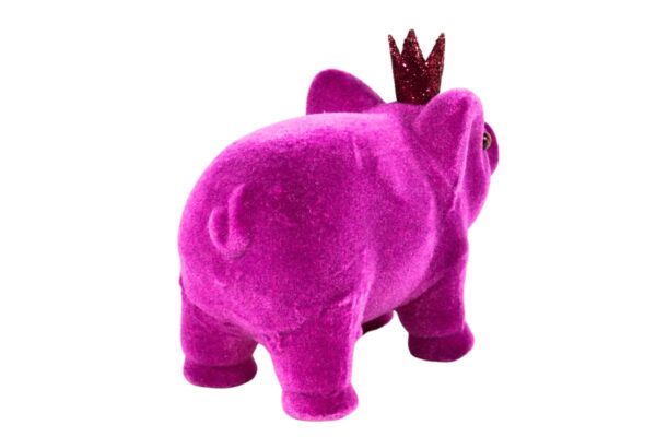 Werner Voß Schweinchen mit Krone Magenta Dekofigur