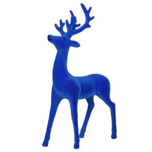 Werner Voß Stolzer Hirsch Königsblau mit Geweih Dekofigur