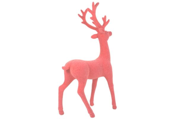 Werner Voß Stolzer Hirsch Hellrot Rosa mit Geweih Dekofigur