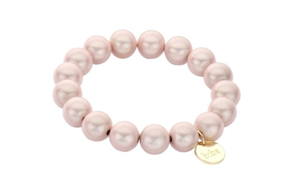 Biba Armband Polymerperlen Rose 12mm Ø Anhänger Gold
