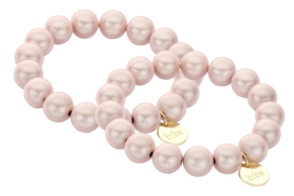 Biba Armband Polymerperlen Rose 12mm Ø Anhänger Gold