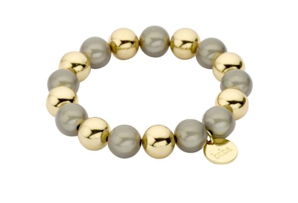 Biba Armband Polymerperlen Grün 12mm Ø Anhänger Gold